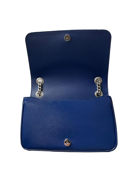 Prada Pattina Flap Shoulder Bag Saffiano Leather Small Neutral 637591