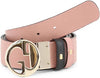 GUCCI GG Interlocking Buckle Reversible  Black/Pink Belt