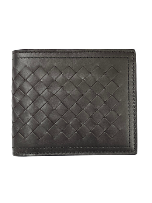 Bottega Veneta Intrecciato Bi-Fold Wallet With Coin Purse, Dark Brown - Premium Apparel & Accessories from Bottega Veneta - Just $525! Shop now at Sunset Boutique