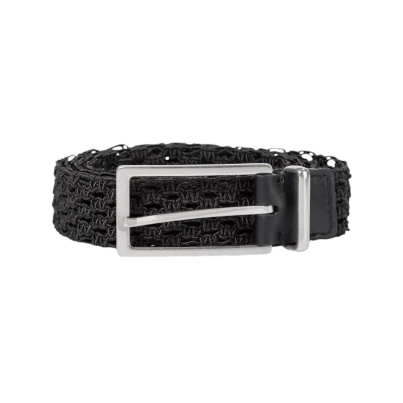 Bottega Veneta  Macramé  Woven Belt, Black - Premium Belt from Bottega Veneta - Just $345! Shop now at Sunset Boutique