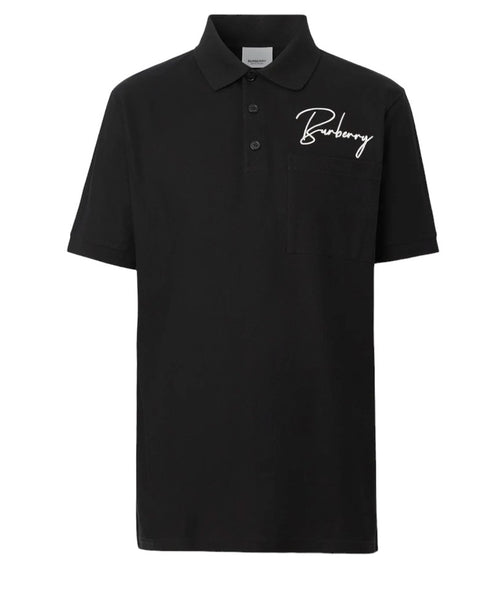 Burberry Men's Embroidered Signature Cotton Polo, Navy - Premium Polo Shirt from Burberry - Just $395! Shop now at Sunset Boutique