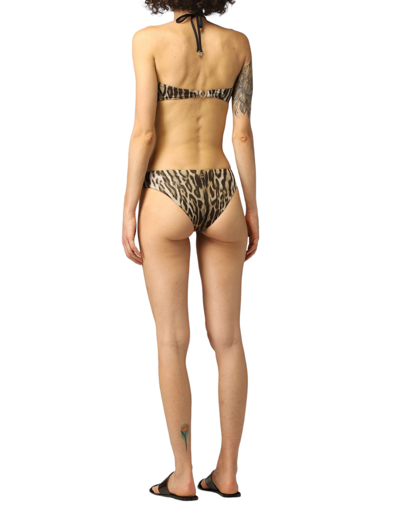 Roberto Cavalli Beige Bikini Swimwear Set