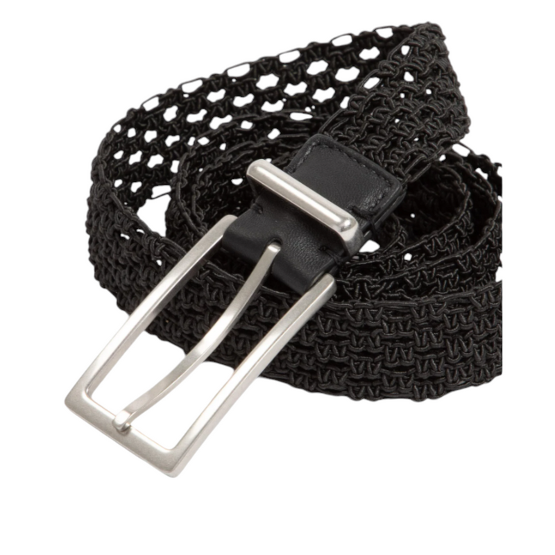 Bottega Veneta  Macramé  Woven Belt, Black - Premium Belt from Bottega Veneta - Just $345! Shop now at Sunset Boutique