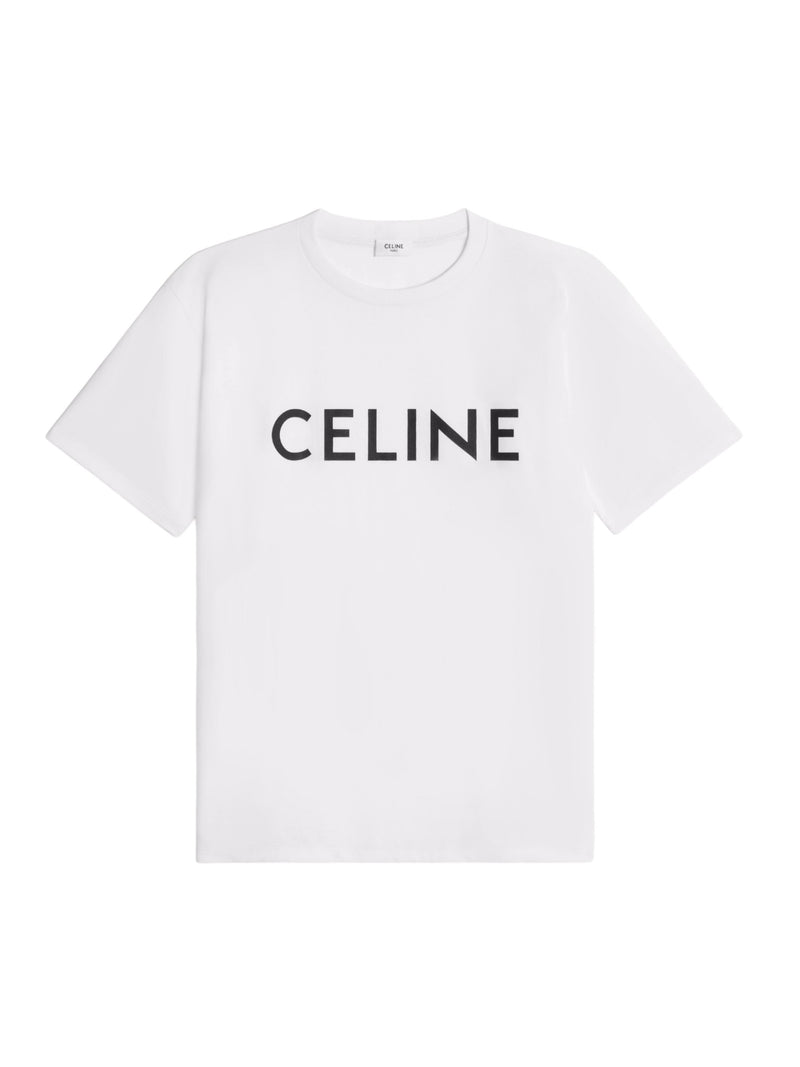 Celine Women Loose T-Shirt In Cotton Jersey with CELINE logo - Premium Women T-Shirt from Celine - Just $425! Shop now at Sunset Boutique