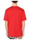 Dolce & Gabbana Red Cotton Carretto Patch Logo T-shirt - Premium T-shirts from Dolce & Gabbana - Just $345! Shop now at Sunset Boutique