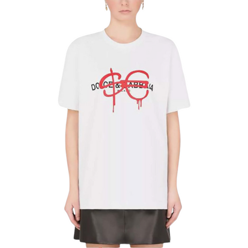 Dolce & Gabbana White Sfera Ebbasta T-Shirt - Premium T-Shirt from Dolce & Gabbana - Just $325! Shop now at Sunset Boutique