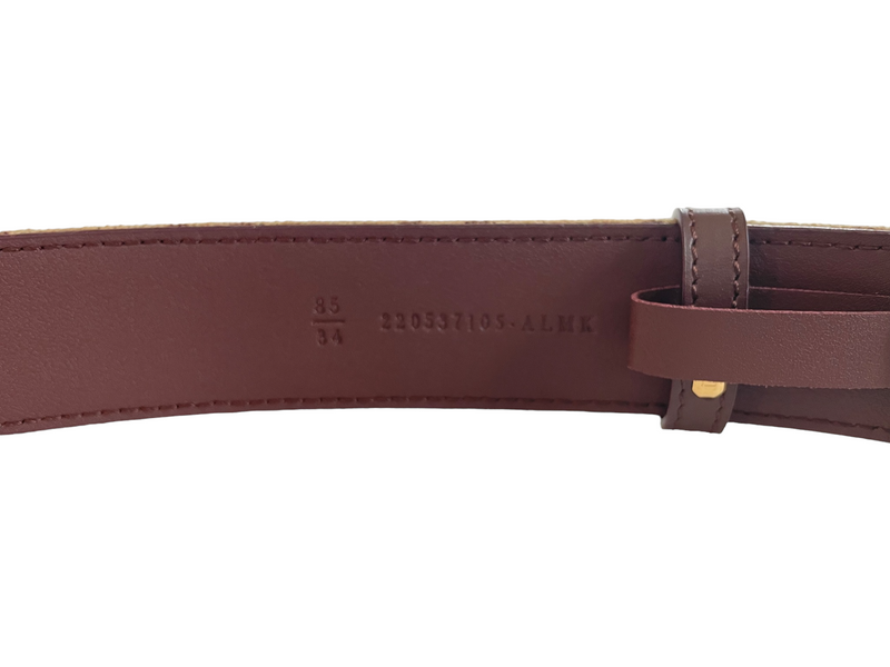Fendi Chestnut Brown FF  Jacquard fabric belt