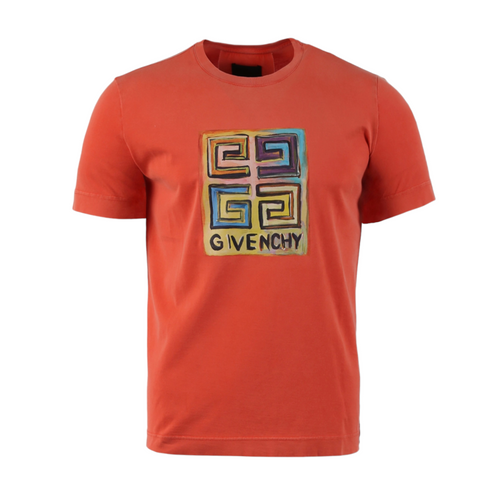Givenchy 4G Slim Fit Orange Cotton T-Shirt - Premium Men T-Shirt from Givenchy - Just $595! Shop now at Sunset Boutique