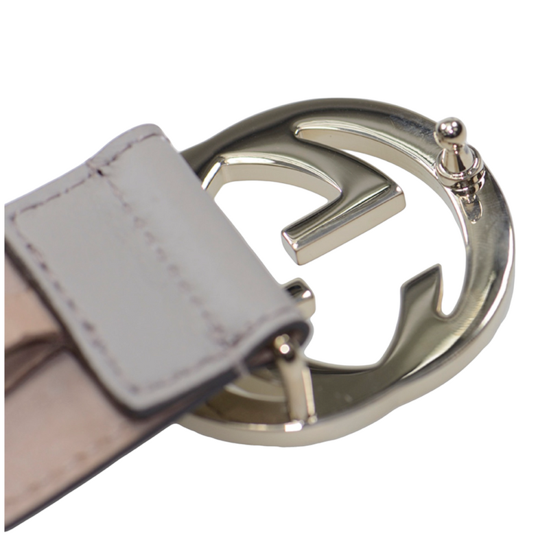 Gucci Blondie Leather Belt, Gray - Premium Belts from Gucci - Just $685! Shop now at Sunset Boutique