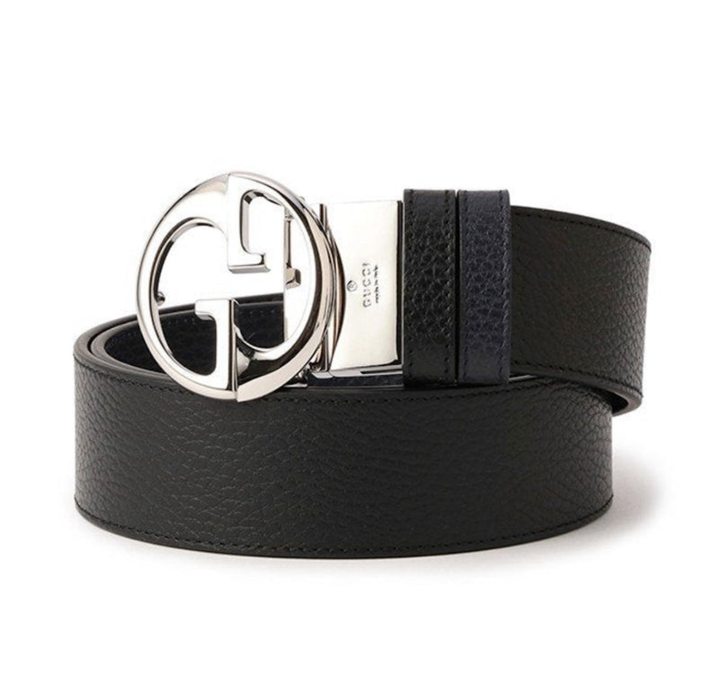 Gucci Reversible Belt with Interlocked GG Black/Red