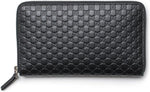 Gucci Microguccissima Signature Leather Zip Around Wallet, Black