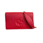 Gucci Soho Mini Chain Bag, Red