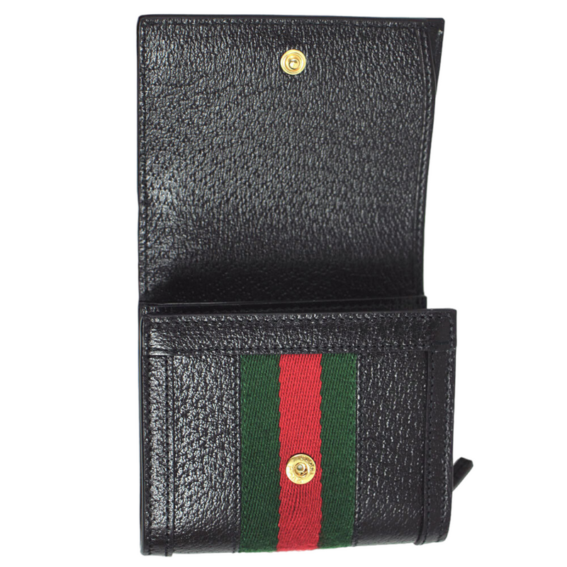 Gucci Ophidia GG French Flap Wallet, Black