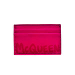 Alexander McQueen Graffiti Print Bobby Pink  Men Card Holder - Premium Card Case from Alexander McQueen - Just $135! Shop now at Sunset Boutique