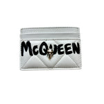 Alexander McQueen Nappa Quilt with MC Queen Graffiti Women White/Black Card Holder - Premium Card Case from Alexander McQueen - Just $365! Shop now at Sunset Boutique