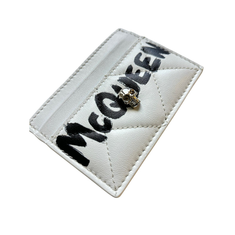 Alexander McQueen Nappa Quilt with MC Queen Graffiti Women White/Black Card Holder - Premium Card Case from Alexander McQueen - Just $365! Shop now at Sunset Boutique