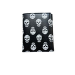 Alexander McQueen Biker Skull Printed Leather Black/ White Men Trifold Wallet - Premium Wallet from Alexander McQueen - Just $345! Shop now at Sunset Boutique