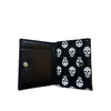 Alexander McQueen Biker Skull Printed Leather Black/ White Men Trifold Wallet - Premium Wallet from Alexander McQueen - Just $345! Shop now at Sunset Boutique