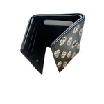 Alexander McQueen Biker Skull Printed Leather Black/ White Men Trifold Wallet - Premium Wallet from Alexander McQueen - Just $345! Shop now at Sunset Boutique