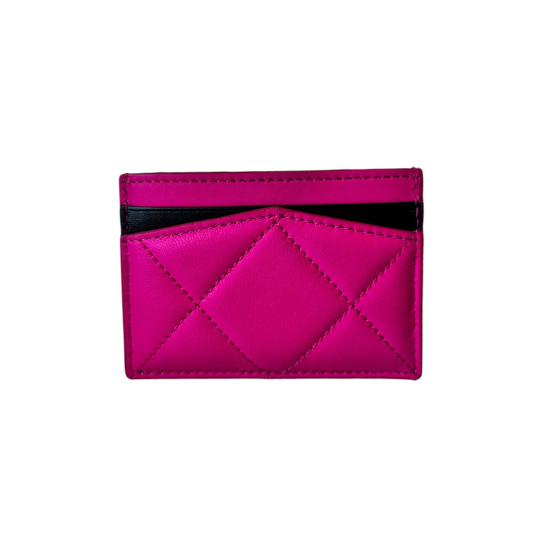 Alexander McQueen Nappa Quilt McQueen Graffiti Women Card Holder, Hot Pink/ Black - Premium Card Case from Alexander McQueen - Just $295! Shop now at Sunset Boutique