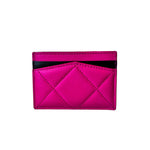 Alexander McQueen Nappa Quilt McQueen Graffiti Women Card Holder, Hot Pink/ Black - Premium Card Case from Alexander McQueen - Just $295! Shop now at Sunset Boutique