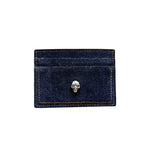 Alexander McQueen Leather Women Card Holder, Denim Effect Blue Saphire - Premium Card Case from Alexander McQueen - Just $265! Shop now at Sunset Boutique