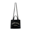 Jimmy Choo Embroidered Logo Black Patent Leather Mini Tote Bag