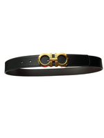 Salvatore Ferragamo Reversible/Adjustable Belt Polished Gold Buckle - Premium Belts from SALVATORE FERRAGAMO - Just $525! Shop now at Sunset Boutique
