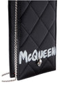 Alexander McQueen Skull Phone Case on Chain in Quilted Nappa