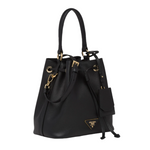 Prada 1BE032 Saffiano Leather Bucket Bag,  Black - Premium Bags Shoulder bags from Prada - Just $2795! Shop now at Sunset Boutique