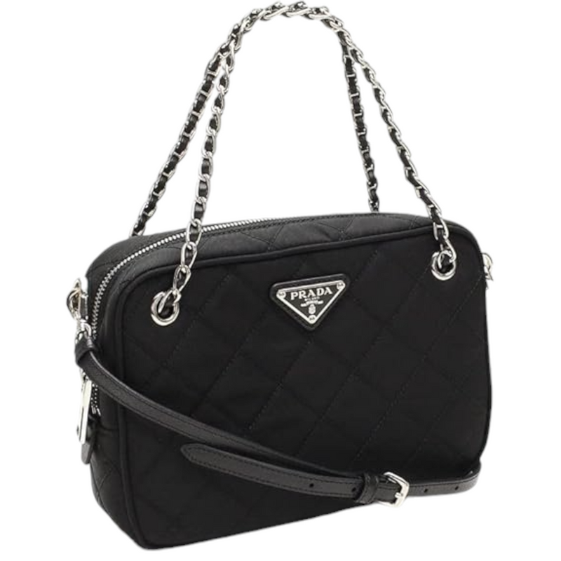 Prada Prada Nylon Quilted Medium Crossbody Bag Black Buy Prada Online at Sunset Boutique