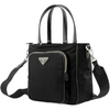 Prada Nylon/Saffiano Leather Crossbody Satchel Bag, Black - Premium Handbag from Prada - Just $2195! Shop now at Sunset Boutique