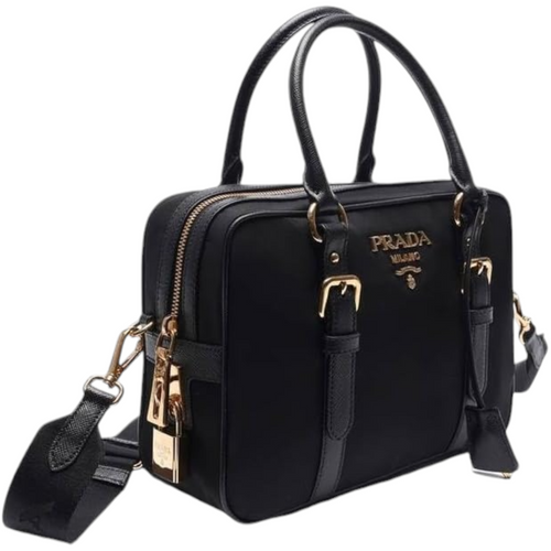 Prada Nylon Bauletto Satchel Bag, Black - Premium Handbag from Prada - Just $2395! Shop now at Sunset Boutique