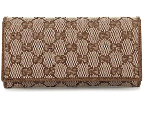 Gucci Guccissima Canvas Beige Trim Flap Long Wallet - Premium Apparel & Accessories from Gucci - Just $735! Shop now at Sunset Boutique