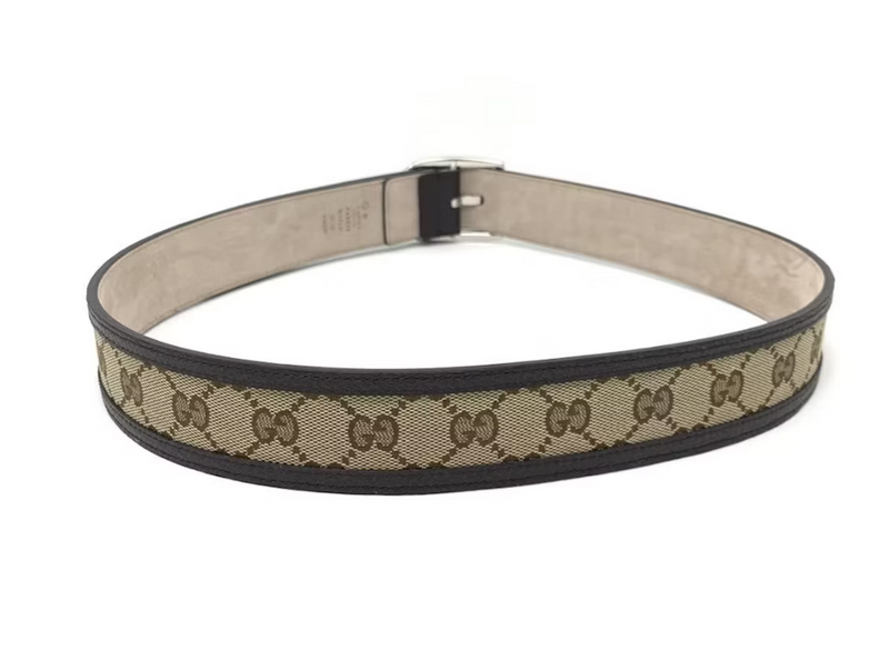 Gucci Beige/Ebony Canvas Guccissima Belt 449716 - Premium Belts from Gucci - Just $495! Shop now at Sunset Boutique