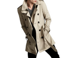 Burberry Mens "Britton" Short Trench Coat, Stone - Premium Outerwear from Burberry - Just $1495! Shop now at Sunset Boutique
