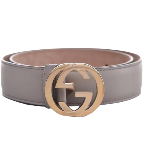 Gucci Blondie Leather Belt, Gray - Premium Belts from Gucci - Just $685! Shop now at Sunset Boutique