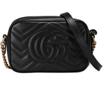 Gucci GG Marmont Mini Shoulder Bag Matelassé Zip Top Closure, Black - Premium Handbags from Gucci - Just $1399! Shop now at Sunset Boutique