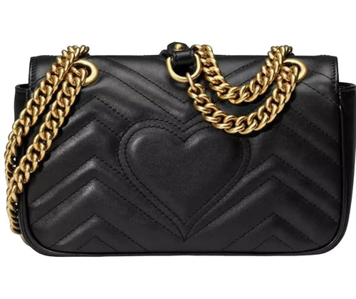 Gucci GG Marmont Mini Shoulder Bag Matelasse in Black - Premium Bags from Gucci - Just $2195! Shop now at Sunset Boutique