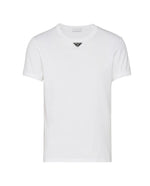 Prada Cotton T-Shirt with Enameled Metal Triangle Logo - Premium Apparel & Accessories from Prada - Just $525! Shop now at Sunset Boutique