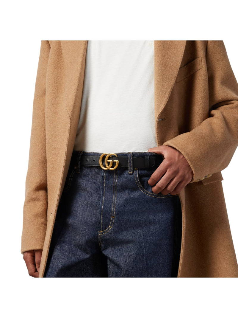 Gucci GG Marmont Men Thin Belt, Black - Premium Belt from Gucci - Just $520! Shop now at Sunset Boutique