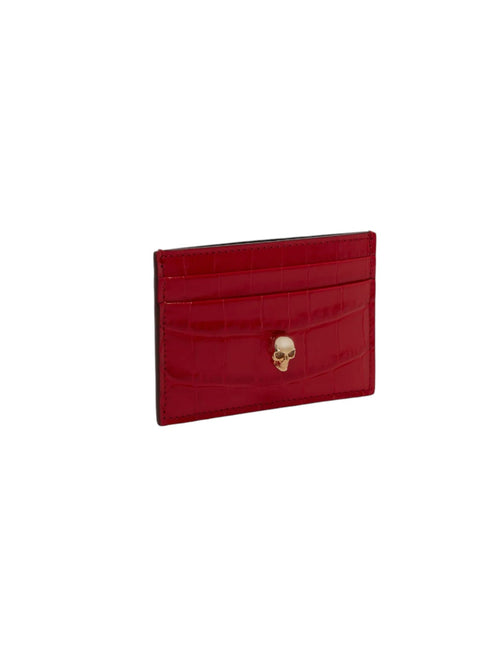 Alexander McQueen Women's Skull Card Holder, Red - Premium Card Case from Alexander McQueen - Just $365! Shop now at Sunset Boutique