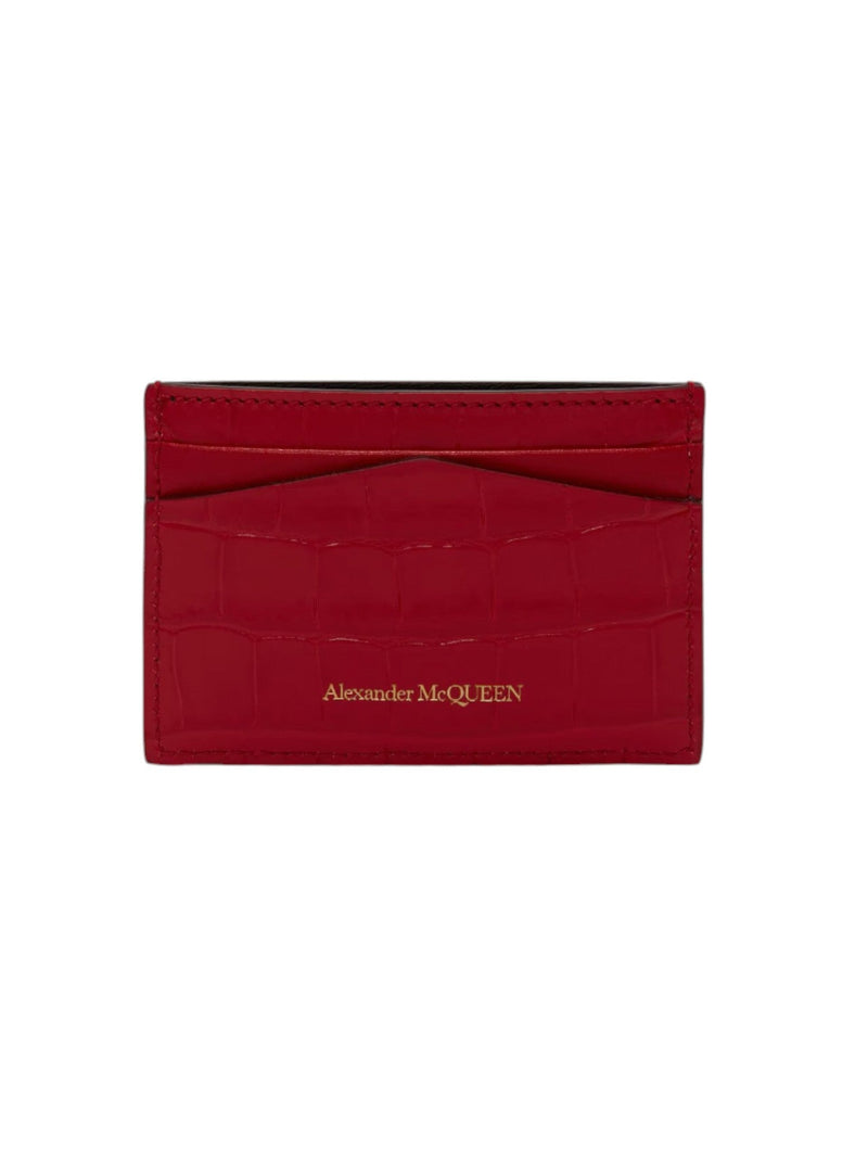Alexander McQueen Women's Skull Card Holder, Red - Sunset Boutique