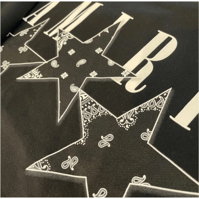 Amiri Black Bandana Stars Sweatshirt - Sunset Boutique
