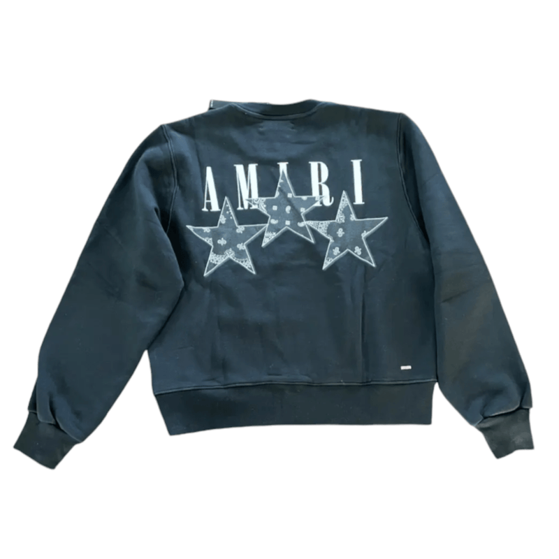 Amiri Black Bandana Stars Sweatshirt - Sunset Boutique