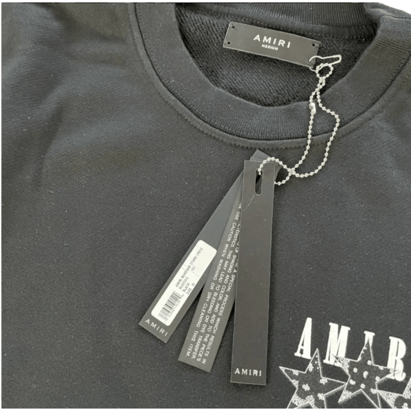 Amiri Black Bandana Stars Sweatshirt - Sunset Boutique