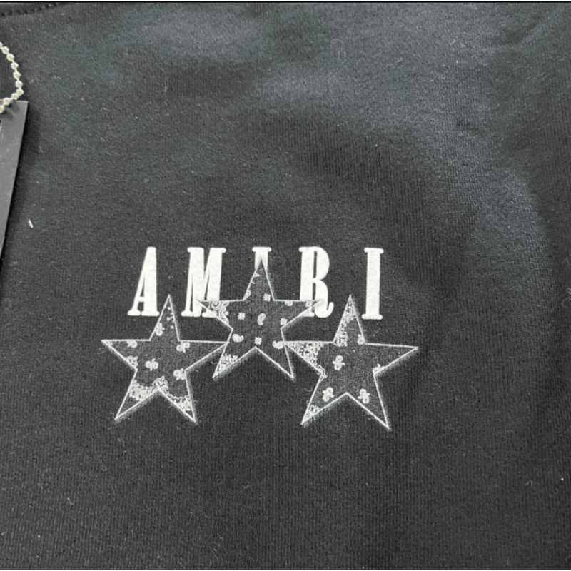 Amiri Black Bandana Stars Sweatshirt - Sunset Boutique