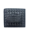 Bottega Veneta Intrecciato Nappa/Croc Leather Bifold Wallet - Sunset Boutique