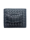 Bottega Veneta Intrecciato Nappa/Croc Leather Bifold Wallet - Sunset Boutique