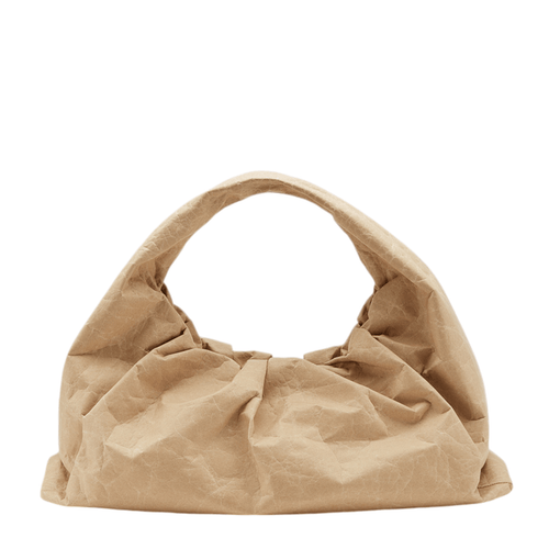 Bottega Veneta Kraft - Paper - Like Shoulder Pouch, Tan - Sunset Boutique